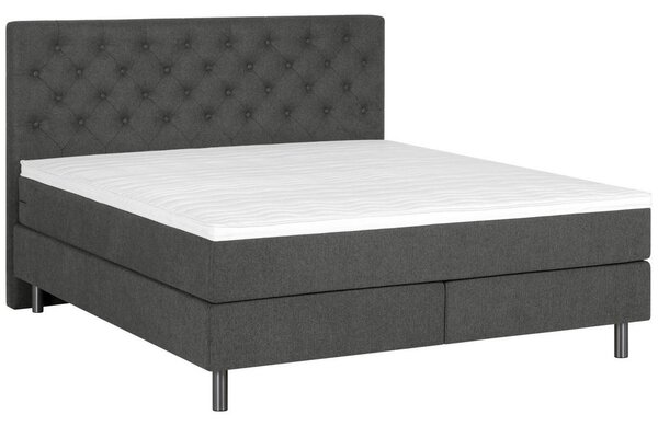 POSTELJA BOXSPRING 140 cm x 200 cm , tekstil antracit