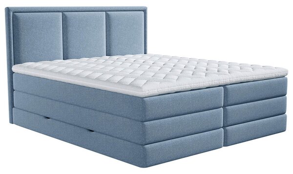 POSTELJA BOXSPRING 140 cm x 200 cm , tekstil modra