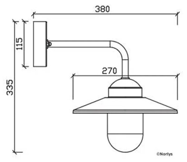 NorlysNorlys - Vansbro Zunanja Stenska Svetilka Baker Norlys