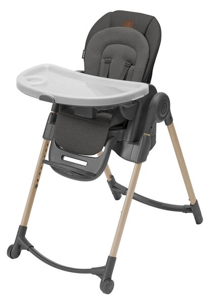 STOLČEK ZA HRANJENJE MINLA 57/106/86 cm temno siva