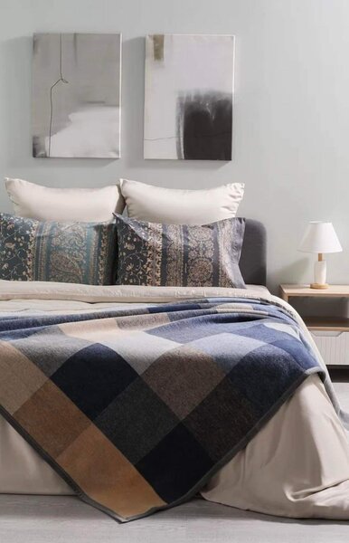 Odeja Cotton Blue Woven 150x200