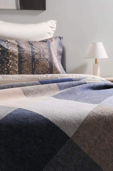 Odeja Cotton Blue Woven 150x200