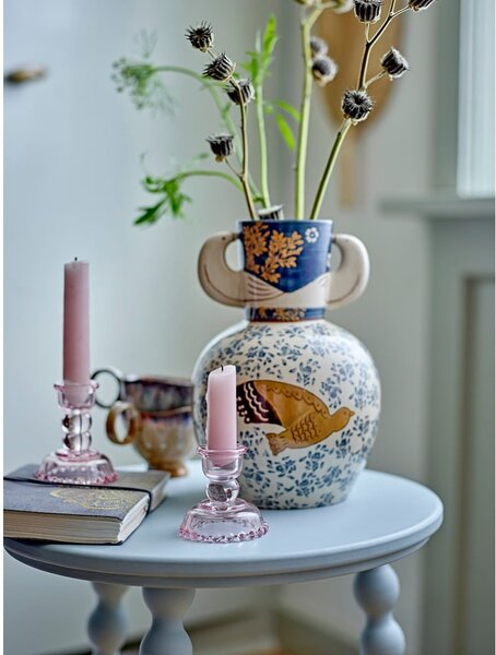 Lončena ročno poslikana vaza (višina 23,5 cm) Hezha – Bloomingville