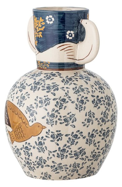 Lončena ročno poslikana vaza (višina 23,5 cm) Hezha – Bloomingville
