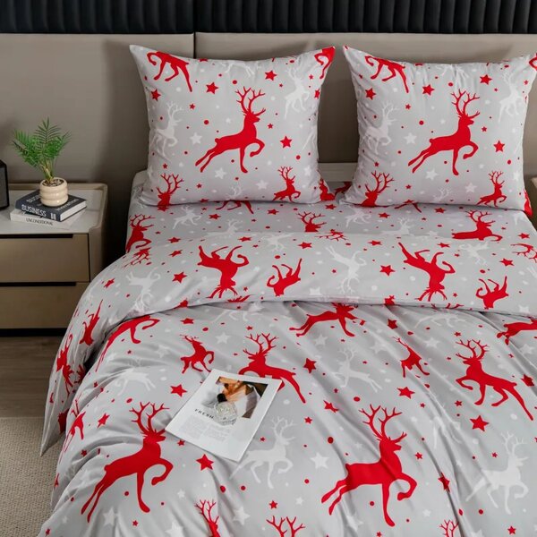 Posteljnina iz mikrovlaken SNOWDEER svetlo siva Dimenzije posteljnine: 70 x 80 cm | 140 x 200 cm