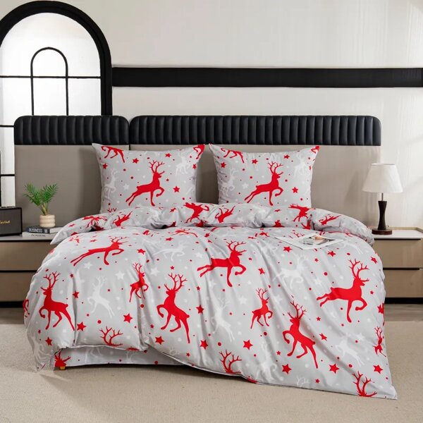 Posteljnina iz mikrovlaken SNOWDEER svetlo siva Dimenzije posteljnine: 70 x 80 cm | 140 x 200 cm