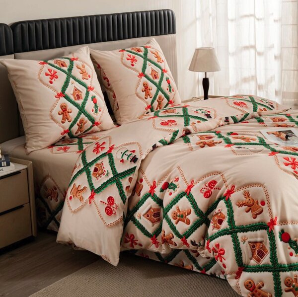 Posteljnina iz mikrovlaken GINGERHOLLY kremna Dimenzije posteljnine: 70 x 80 cm | 140 x 200 cm