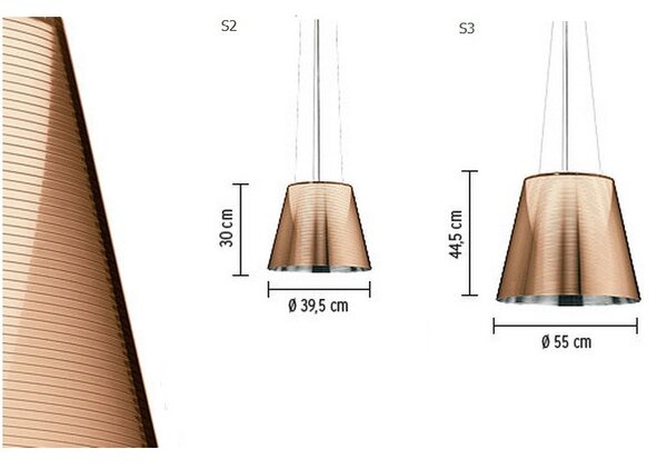 FlosFlos - KTribe S2 Obesek Svetilka Aluminij Bronasta Flos