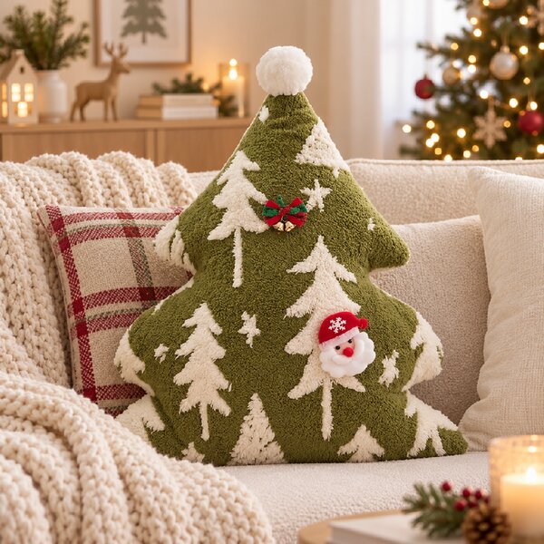 Okrasna blazina WINTER PINE 45 cm, zelena
