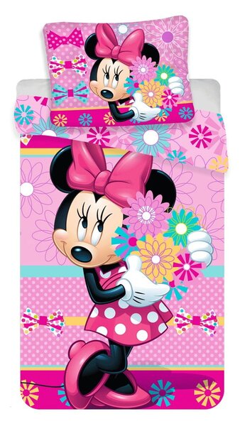 Enojna bombažna otroška posteljnina 140x200 cm Minnie – Jerry Fabrics