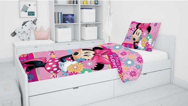 Enojna bombažna otroška posteljnina 140x200 cm Minnie – Jerry Fabrics