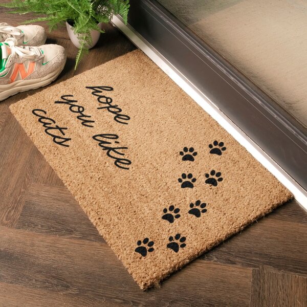 Predpražnik iz kokosovih vlaken 40x60 cm Hope You Like Cats – Artsy Doormats