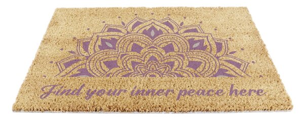 Predpražnik iz kokosovih vlaken 40x60 cm Find Your Inner Peace – Artsy Doormats