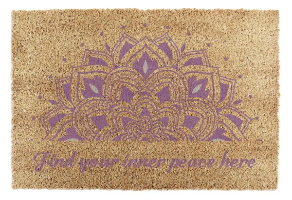 Predpražnik iz kokosovih vlaken 60x90 cm Find Your Inner Peace – Artsy Doormats