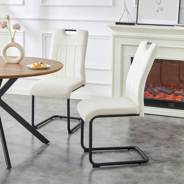 MID.YOU Set Nihajnih Stolov Lisa, Krem Barva, 2 Kos