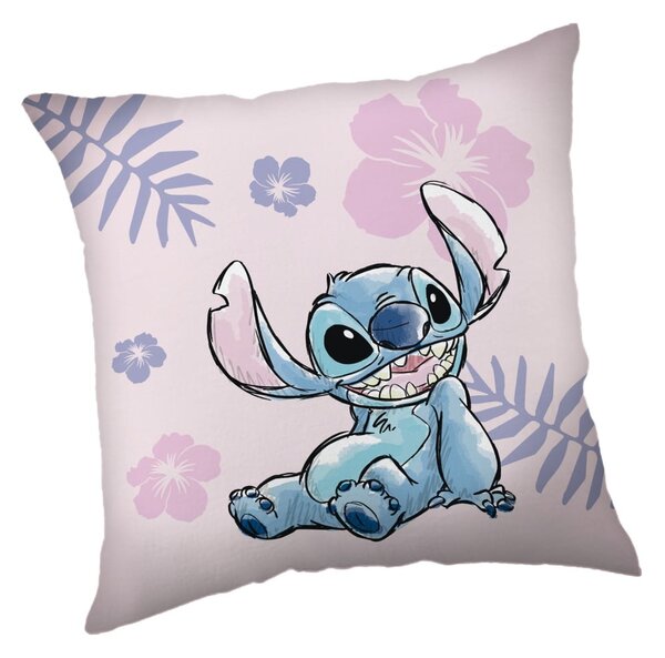 Otroška blazina iz flisa 40x40 cm Lilo a Stitch "Pink" – Jerry Fabrics