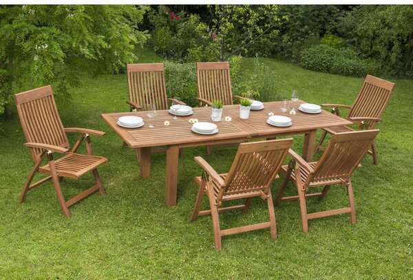 Gardenson Raztegljiva Vrtna Miza Eileen, 180-260x100cm, Masivno