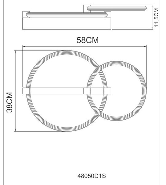 STROPNA LED-SVETILKA Fletcher 3000 K 230 V
