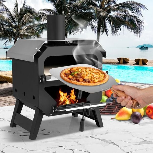 Zunanja peč za pico, prenosna peč na drva s kamnom za pico