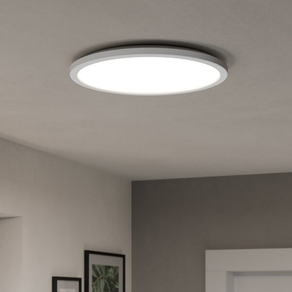 EGLO connect LED stropna svetilka Rovito-Z, bela, Ø 39 cm, zatemnjen, Bela, Dnevna soba / jedilnica, Plastika, Okrogla stena