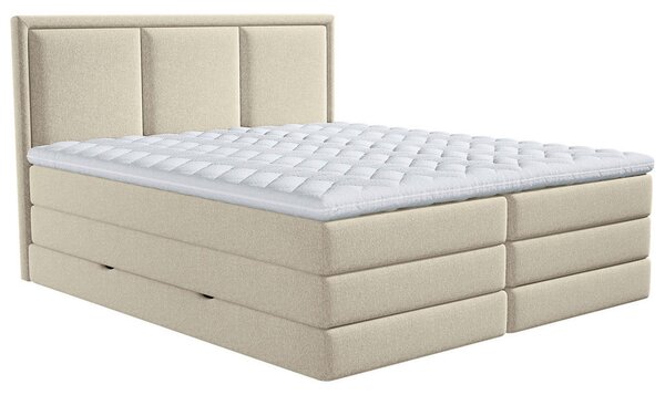 POSTELJA BOXSPRING 160 cm x 200 cm , tekstil bež