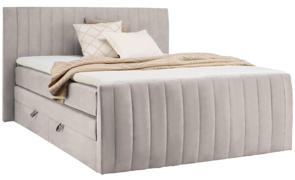 BOXSPRING POSTELJA 160 cm x 200 cm , tekstil bež