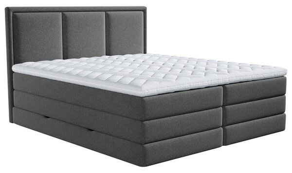 POSTELJA BOXSPRING 160 cm x 200 cm , tekstil antracit