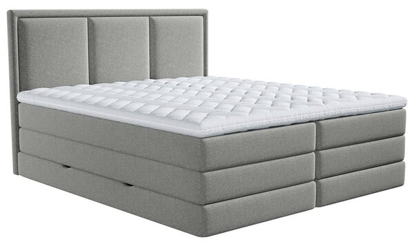 POSTELJA BOXSPRING 140 cm x 200 cm , tekstil rjavosiva
