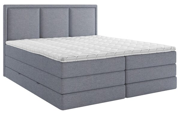 POSTELJA BOXSPRING 140 cm x 200 cm , tekstil modra