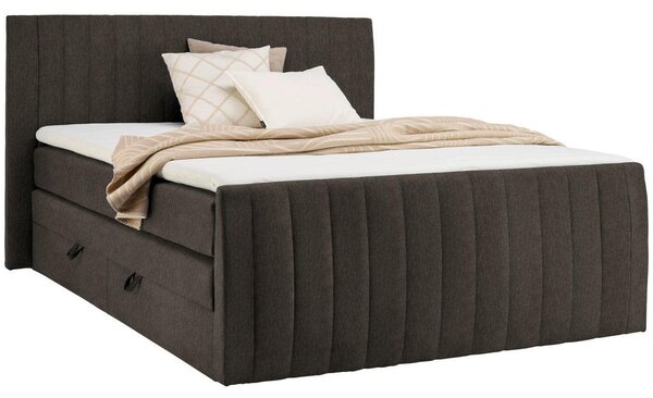 BOXSPRING POSTELJA 160 cm x 200 cm , tekstil rjava