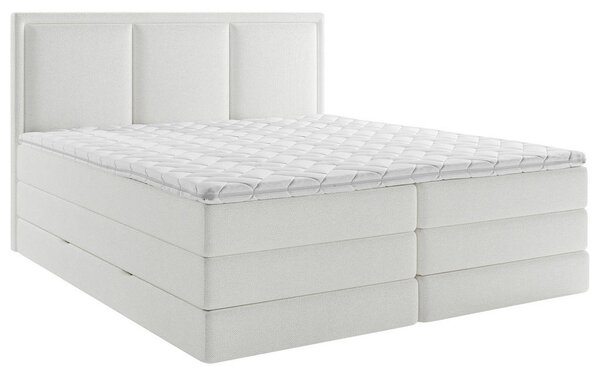 POSTELJA BOXSPRING 140 cm x 200 cm , tekstil bela