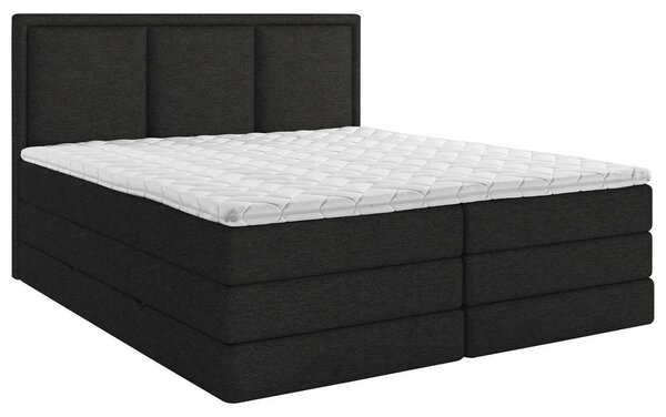 POSTELJA BOXSPRING 140 cm x 200 cm , tekstil črna