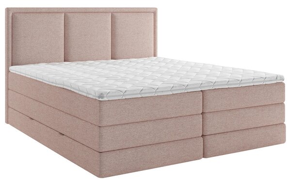 POSTELJA BOXSPRING 140 cm x 200 cm , tekstil roza