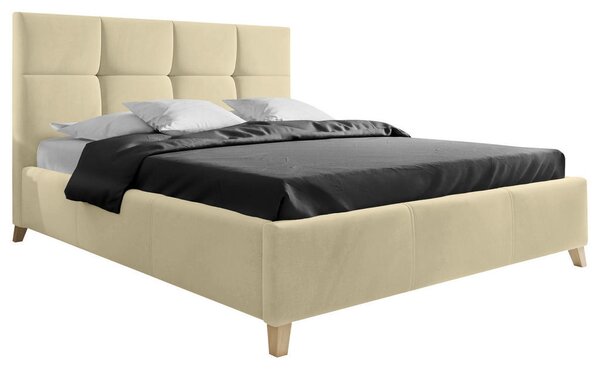 OBLAZINJENA POSTELJA 140 cm x 200 cm , tekstil bež