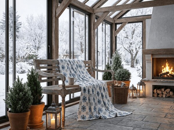 Mikroplišasta odeja ICY FLAKES, bela Dimenzije: 150 x 200 cm