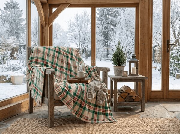 Mikropliš odeja WINTER PLAID, barvna Dimenzije: 150 x 200 cm