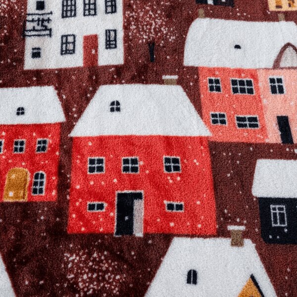 Mikroplišasta odeja SNOWY VILLAGE, barvna Dimenzije: 150 x 200 cm