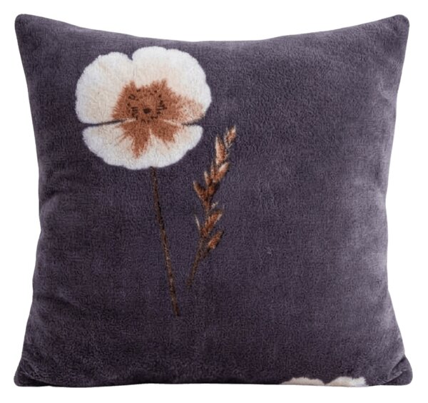 Obojestranska prevleka za blazino DUO SENSE ARVENA 45x45 cm mikropliš/flanela, temno siva