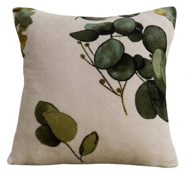 Dvostranska prevleka za vzglavnik DUO SENSE EUCALIA 45x45 cm mikropliš/flanel, barvna