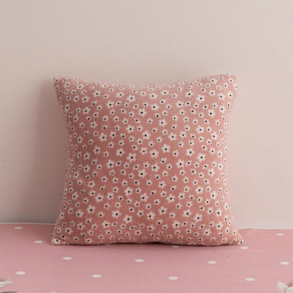 Dvostranska prevleka za vzglavnik DUO SENSE DAISELLE 45x45 cm mikropliš/flanel, roza