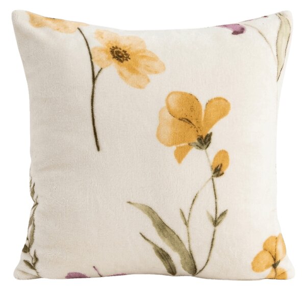 Obojestranska prevleka za blazino DUO SENSE WILDELLA 45x45 cm mikropliš/flanel, kremna