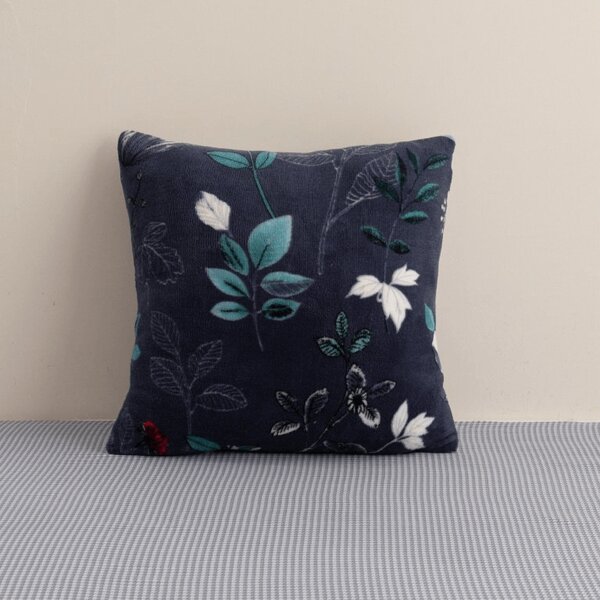 Dvostranska prevleka za vzglavnik DUO SENSE NOCTIFLORA 45x45 cm mikropliš/flanel, temno modra