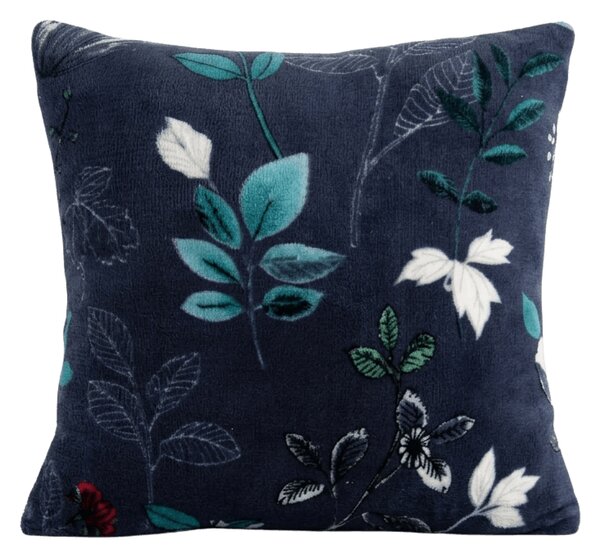 Dvostranska prevleka za vzglavnik DUO SENSE NOCTIFLORA 45x45 cm mikropliš/flanel, temno modra