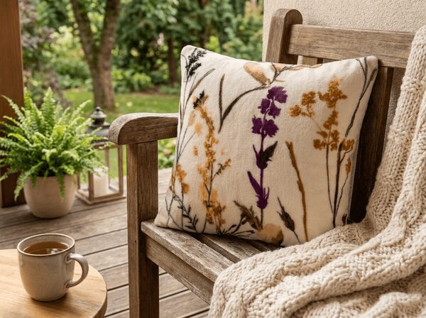Obojestranska prevleka za blazino DUO SENSE MEADOWA 45x45 cm mikropliš/flanel, barvita