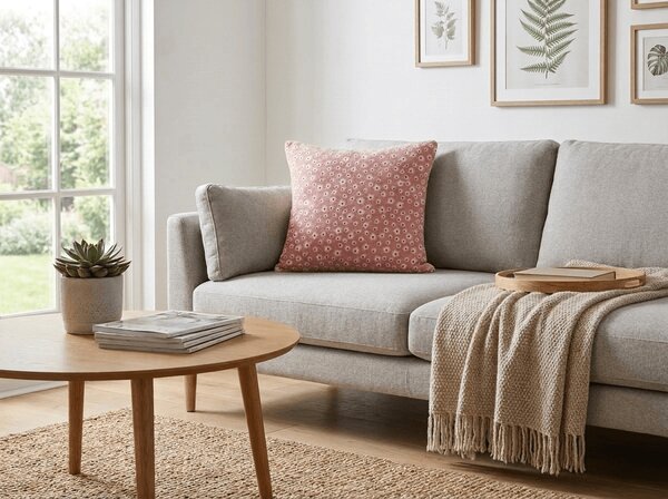 Dvostranska prevleka za vzglavnik DUO SENSE DAISELLE 45x45 cm mikropliš/flanel, roza