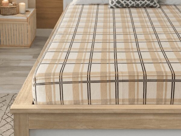 Rjuha iz mikropliša PLAID 90x200 cm kremna
