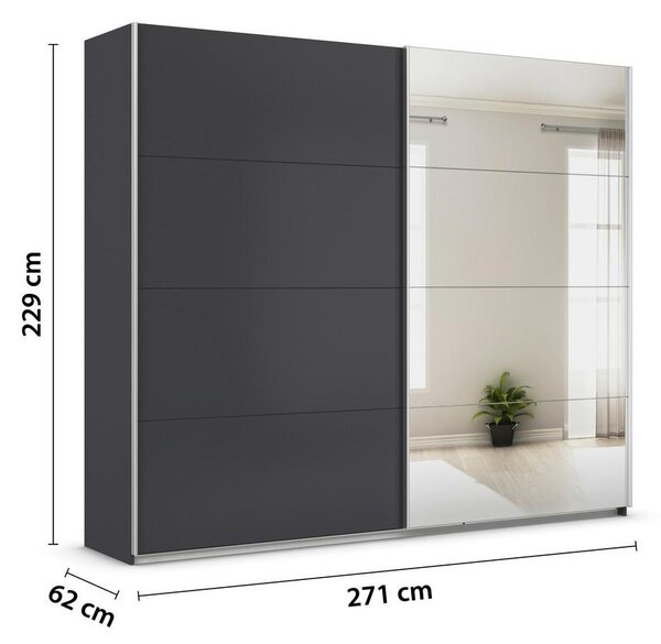 Modern Living Omara Z Drsnimi Vrati Feldkirch, Siva