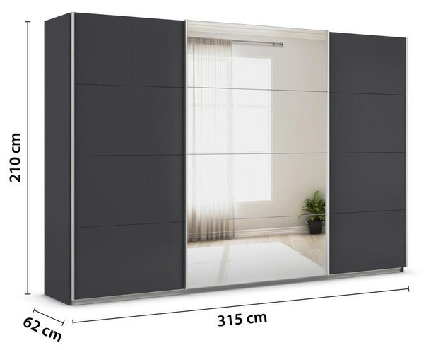 Modern Living Omara Z Drsnimi Vrati Feldkirch, Siva