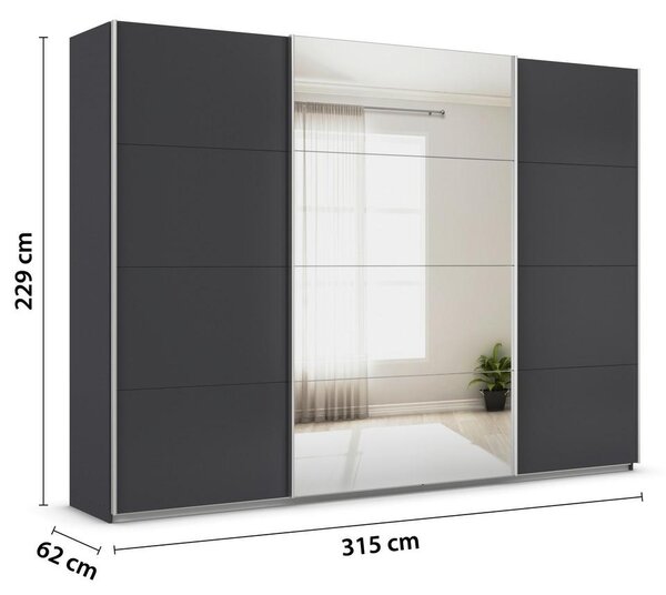 Modern Living Omara Z Drsnimi Vrati Feldkirch, Siva