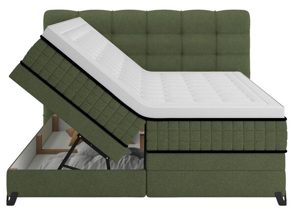 Premium Living Postelja Boxspring Carmen C, Zelena, 160x200